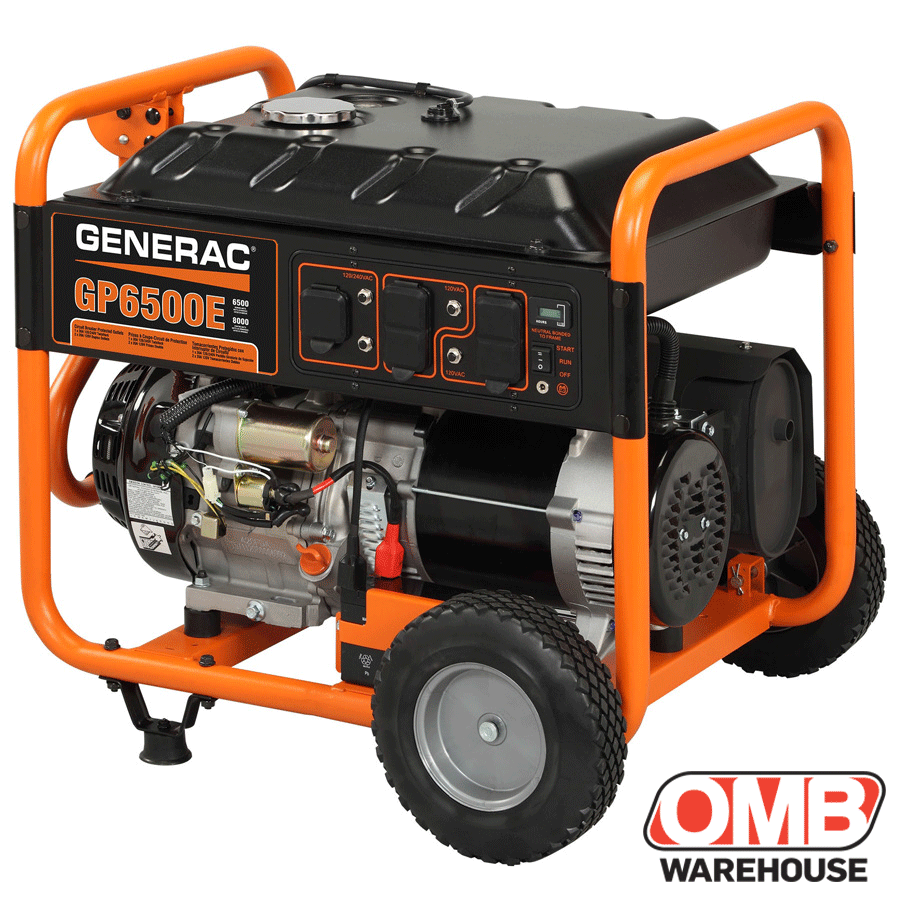 Generac Gp6500e Electric Start 6500 Watt Gp Portable Generator 5941 389cc Ohv Ebay 7048